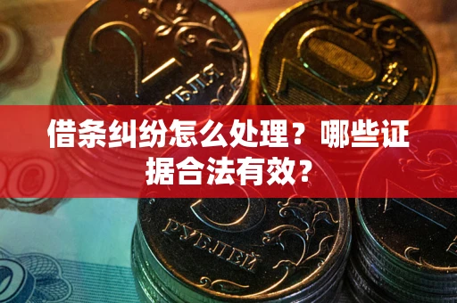 济南借条纠纷怎么处理?哪些证据合法有效? 济南借条纠纷怎么处理?哪些证据合法有效?